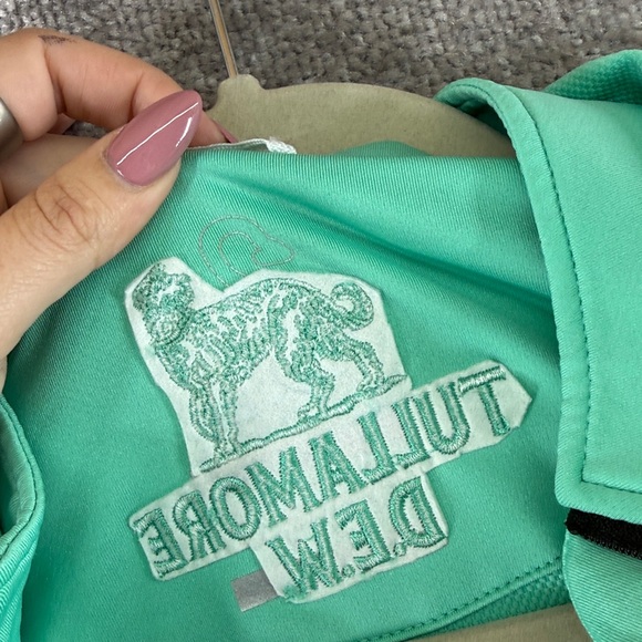 Swannies Long Sleeve Hooded 1/4 Zip Golf Jacket Blue Green Mens L Tullamore Dew - Picture 7 of 9